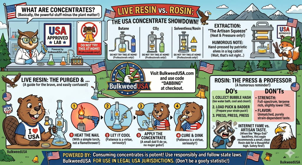 Live Resin and Rosin Comparison